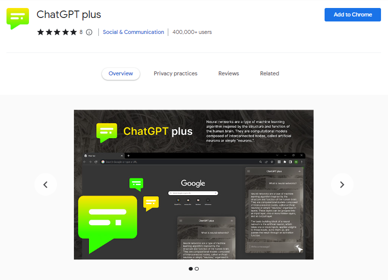 ChatGPT plus - Best ChatGPT Chrome Extensions
