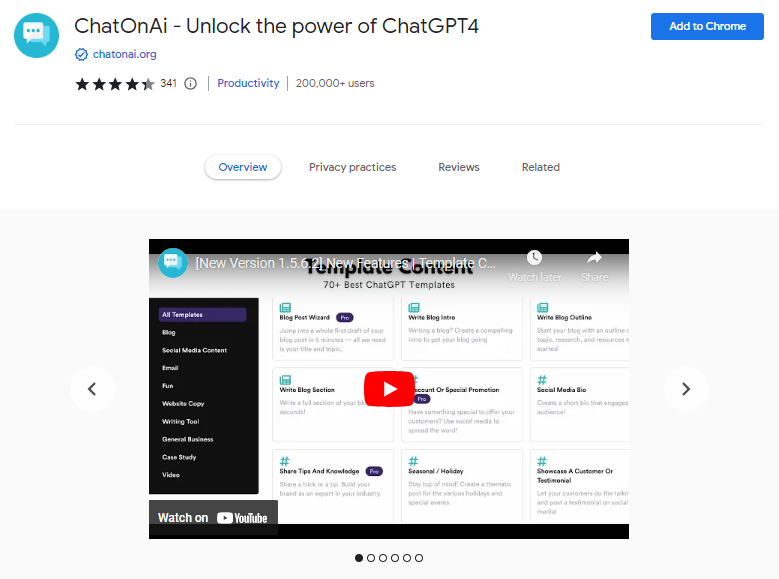 ChatOnAi - Unlock the power of ChatGPT4 - Best ChatGPT Chrome Extensions