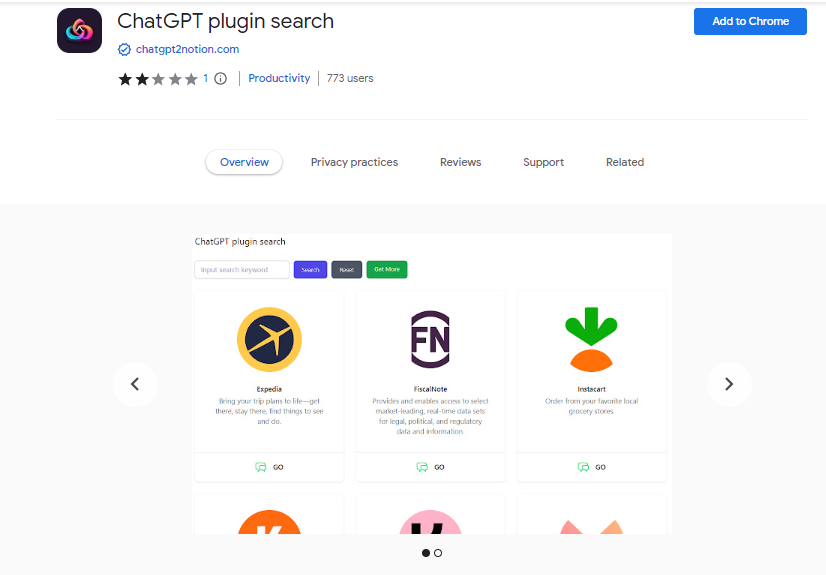 ChatGPT plugin search - Best ChatGPT Chrome Extensions