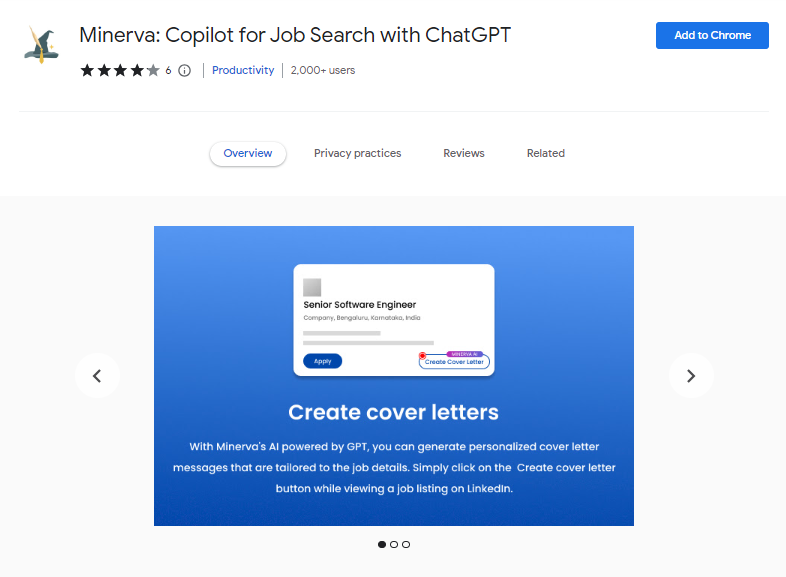 Minerva: Copilot for Job Search with ChatGPT - Best ChatGPT Chrome Extensions