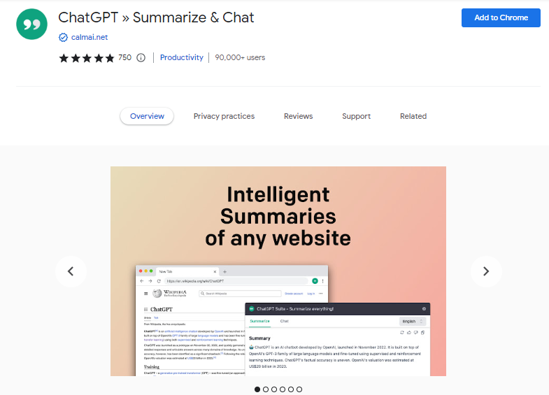 ChatGPT » Summarize & Chat - Best ChatGPT Chrome Extensions