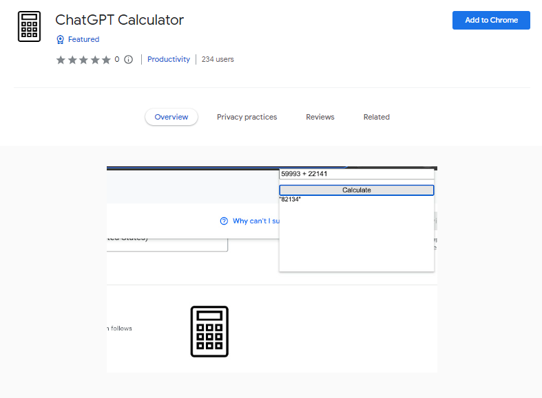 ChatGPT Calculator - Best ChatGPT Chrome Extensions