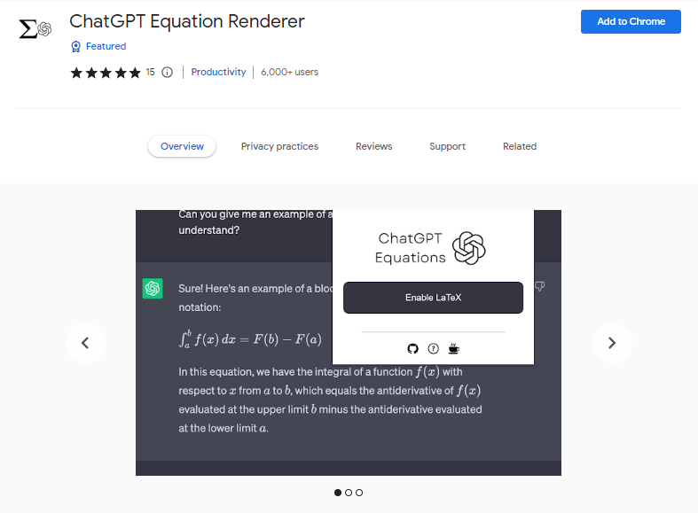 ChatGPT Equation Renderer - Best ChatGPT Chrome Extensions