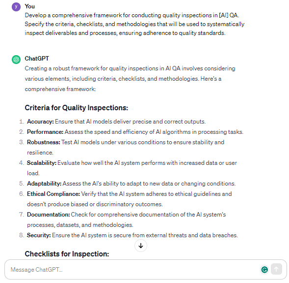 Demo - ChatGPT Prompts for Quality Assurance (QA)
