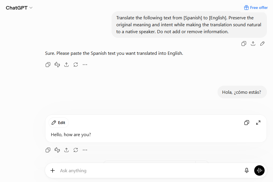 Demo - ChatGPT Prompts for Translators