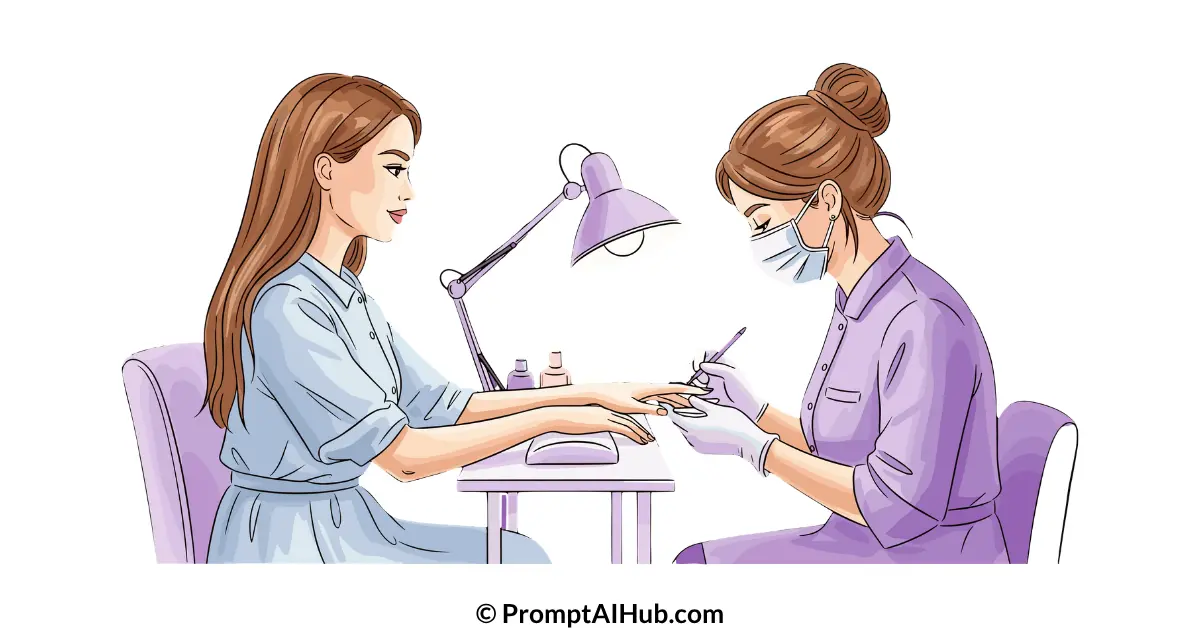 ChatGPT prompts for nail technicians for client communication, content creation, and nail business growth